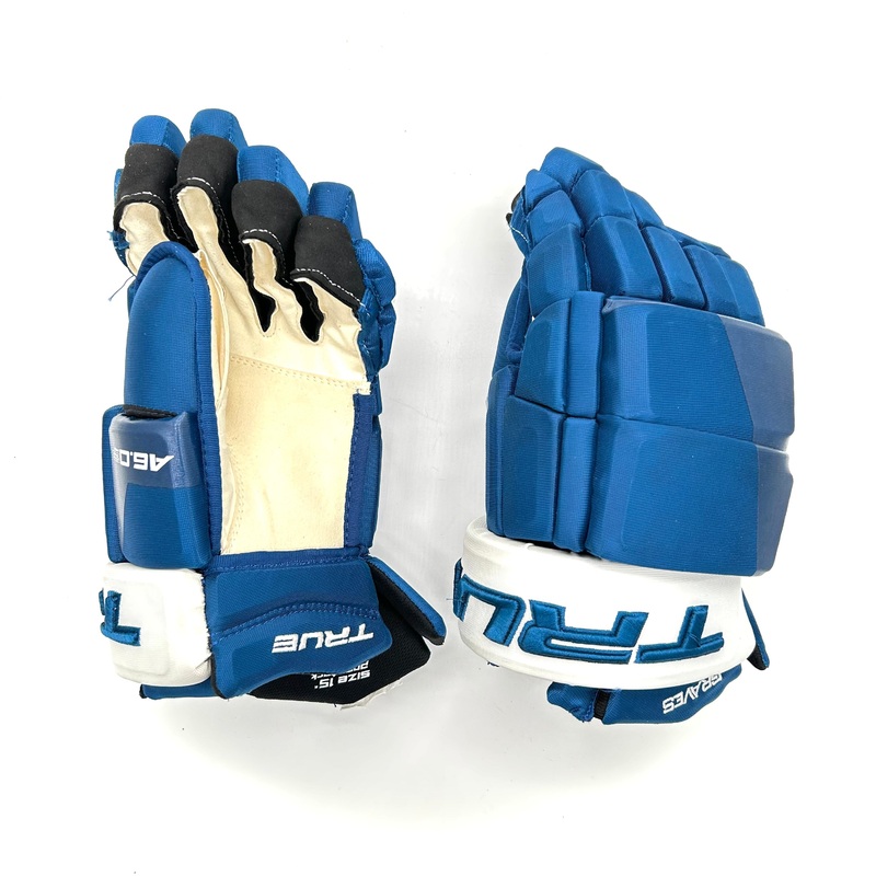 True A6.0 – NHL Pro Stock Glove – Ryan Graves (Blue/White)