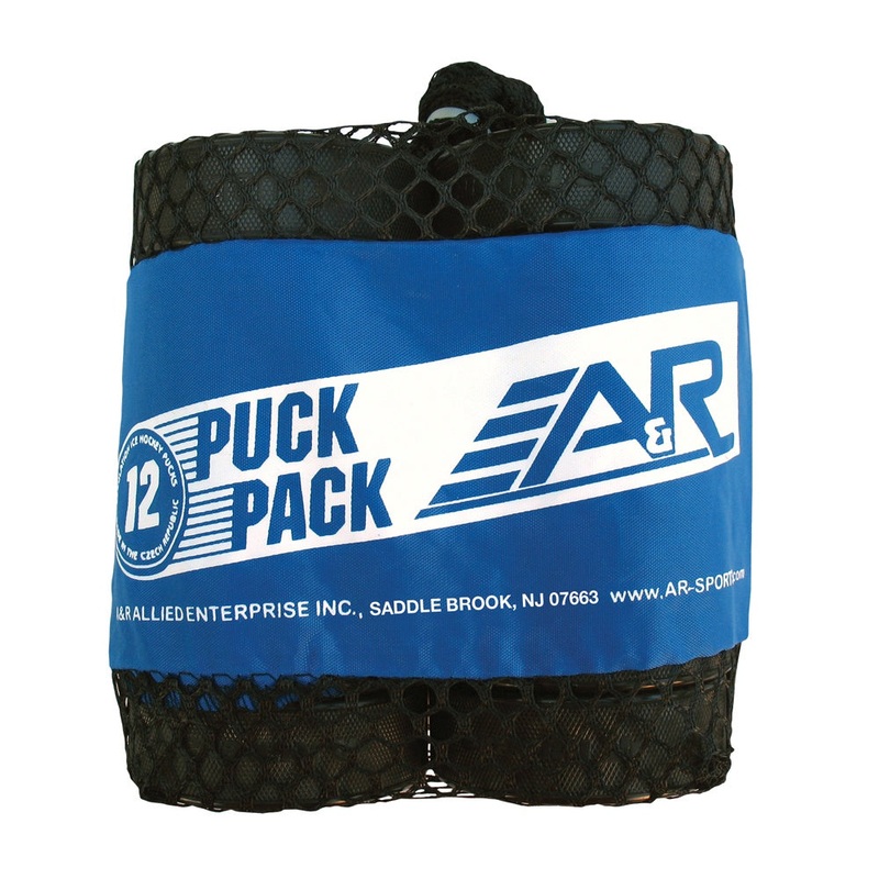 A&R Mesh Bag with Hockey Pucks – 12-Pack