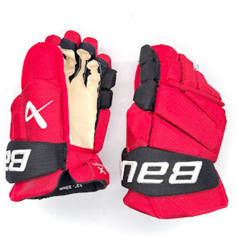 Bauer Vapor Hyperlite – NHL Pro Stock Glove – Martin Necas (Red/Black)