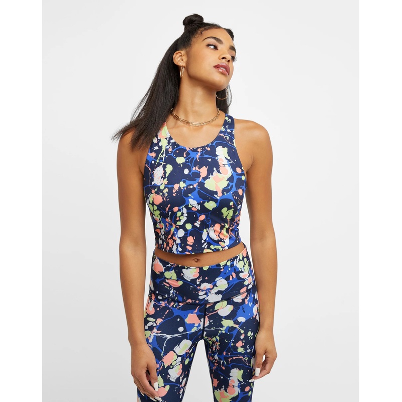 Women’s Soft Touch Print Cropped Tank Top