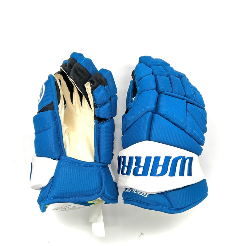 Warrior Alpha LX Pro – NHL Pro Stock Glove – Lukas Sedlak (Blue/White)