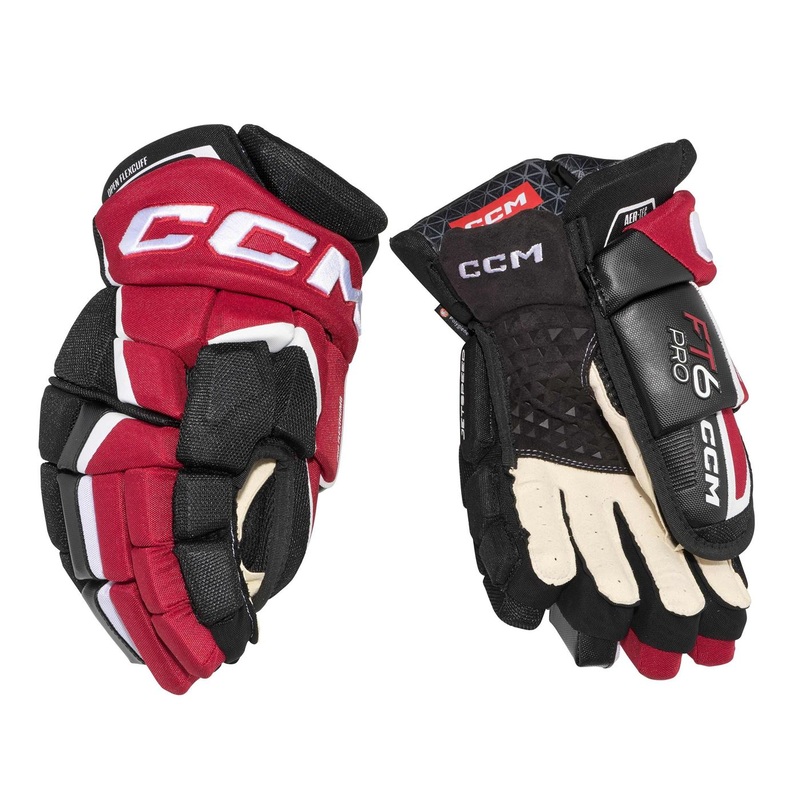 CCM Glove Jetspeed FT6 Pro Sr BLACK/RED/WHITE