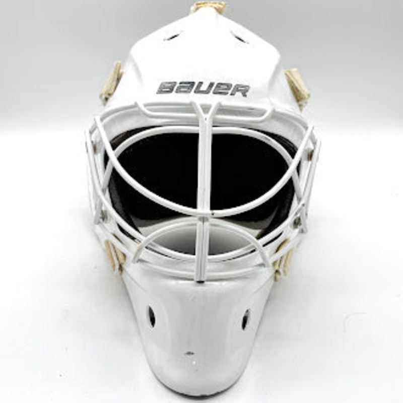 Bauer – Used Senior NME VTX Goalie Helmet – (White)
