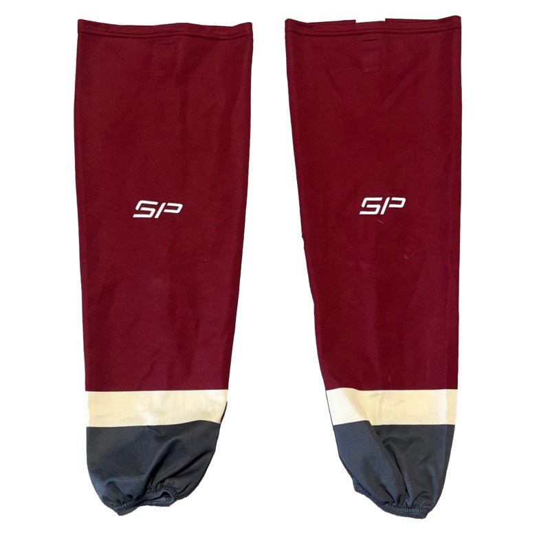 PWHL – Used SP Performance Socks – Montreal Victoire (Burgundy/Beige/Dark Grey)