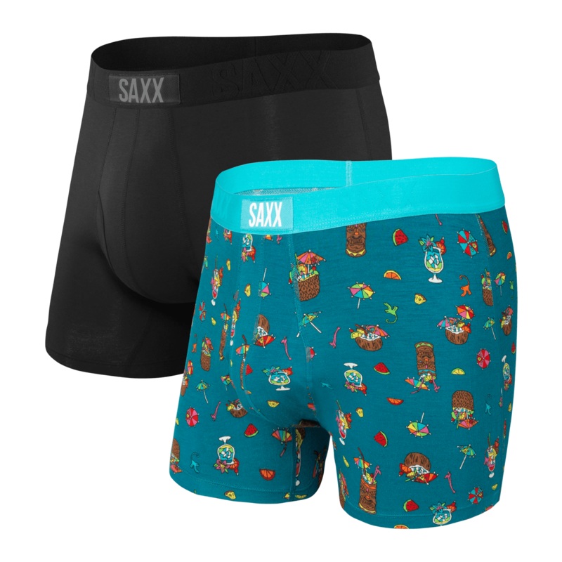 Saxx Ultra Boxers – Coconut Drinks / Black (2 Pack)