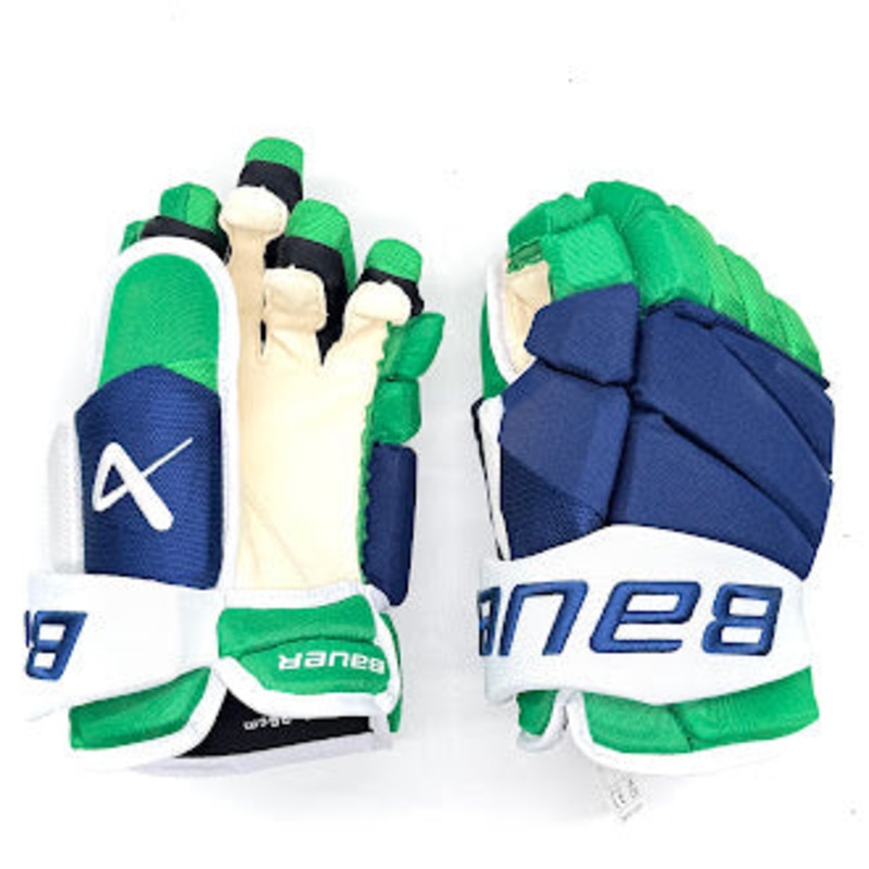 Bauer Vapor Hyperlite – NHL Pro Stock Glove – Jesper Fast (Blue/Green/White)
