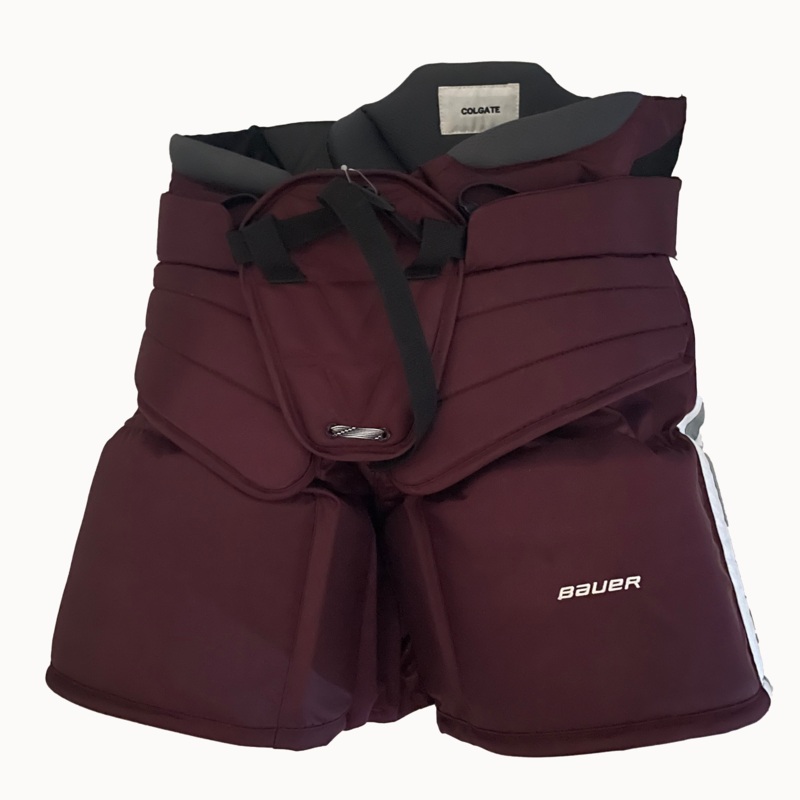 Bauer – NCAA Pro Stock Hockey Goalie Pants (Maroon/Grey/White)