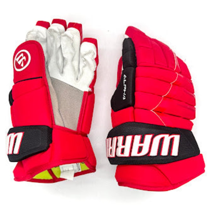 Warrior Alpha DX – NHL Pro Stock Glove – Carolina Hurricanes (Red/Black)