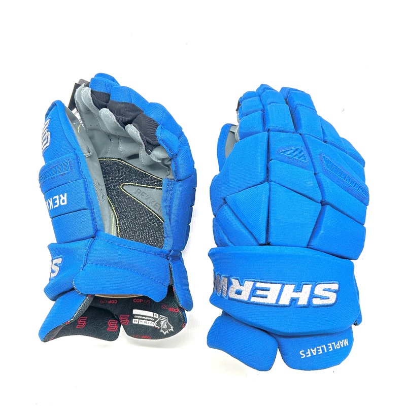 Sherwood Rekker Legend Pro – NHL Pro Stock Glove – Toronto Maple Leafs (Blue/Grey)