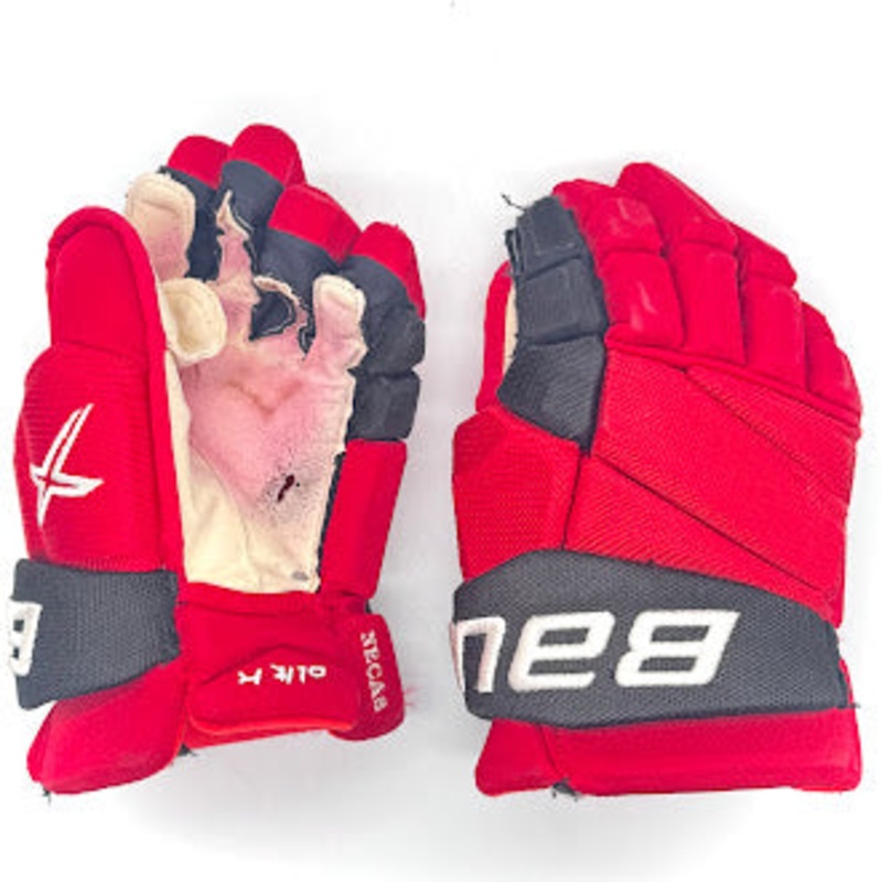 Bauer Vapor 1X Lite – Used NHL Pro Stock Glove – Martin Necas (Red/Black)