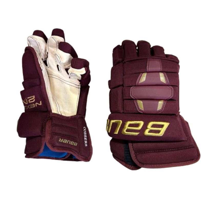 Bauer Nexus 2N – Pro Stock Hockey Glove (Maroon/Gold)