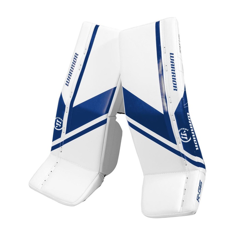 Warrior Goalie Leg Pads G6 E+ YTH White/Royal