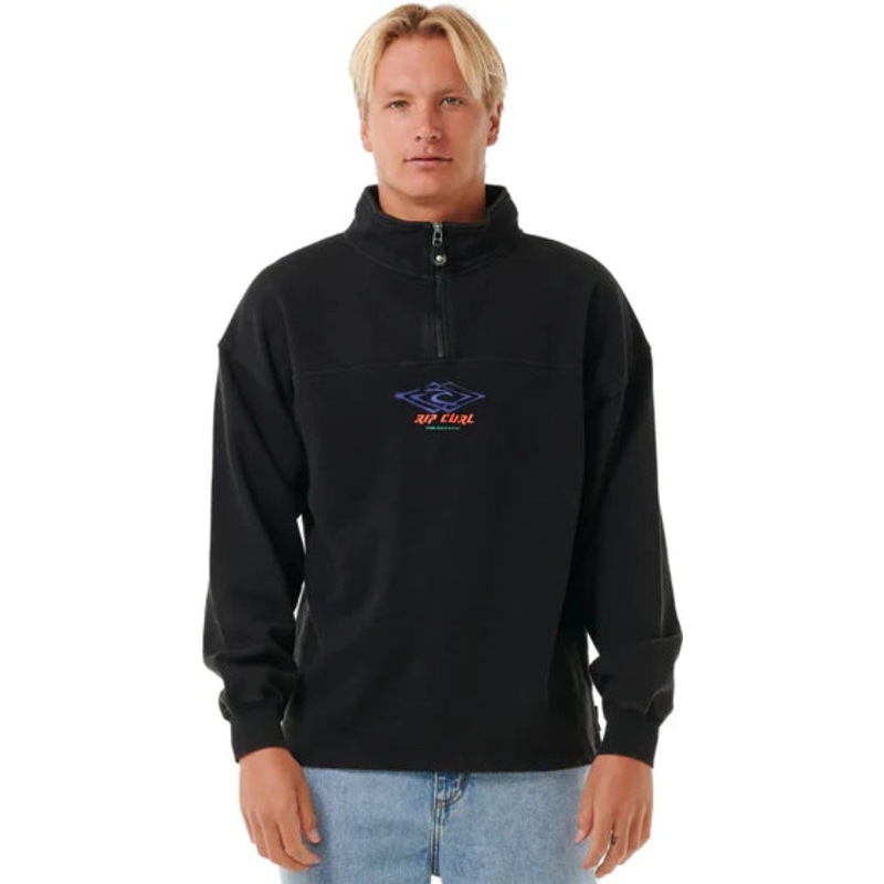 Men’s Quest 1/4 Zip Crew|BLACK|S|M|L|XL|XXL