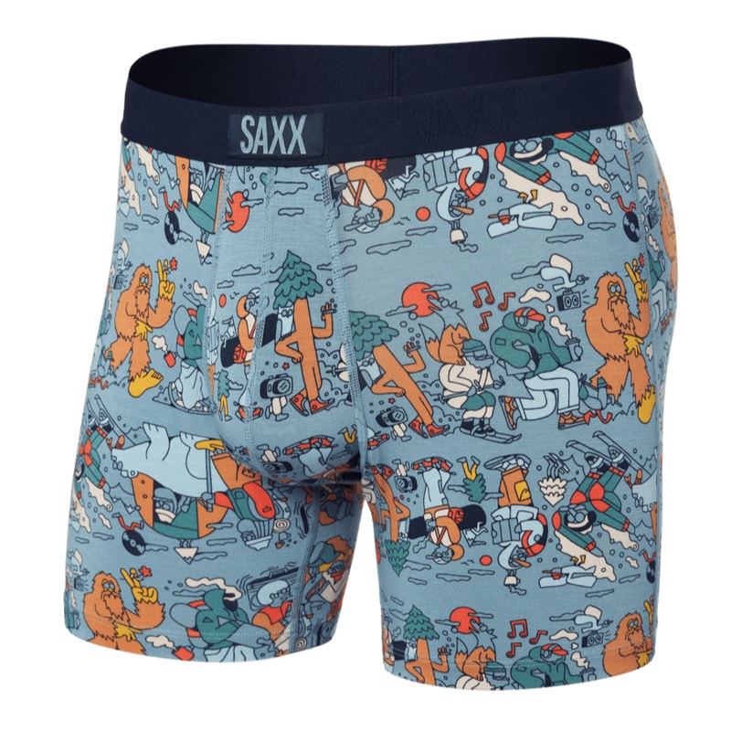 Saxx Vibe Boxers – Fresh Tracks – Desert Blue