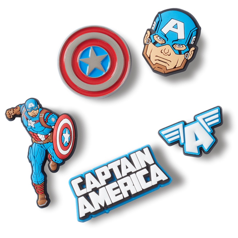Crocs Captain America Jibbitz Charms – 5 Pack