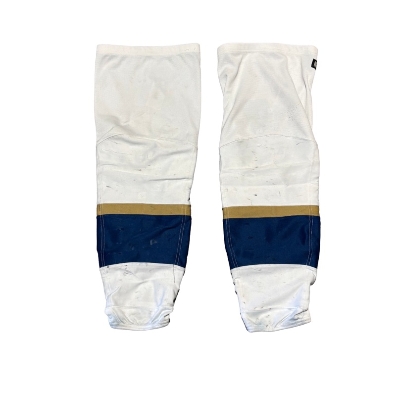CCM – Used AHL Hockey Socks (White/Blue/Gold)