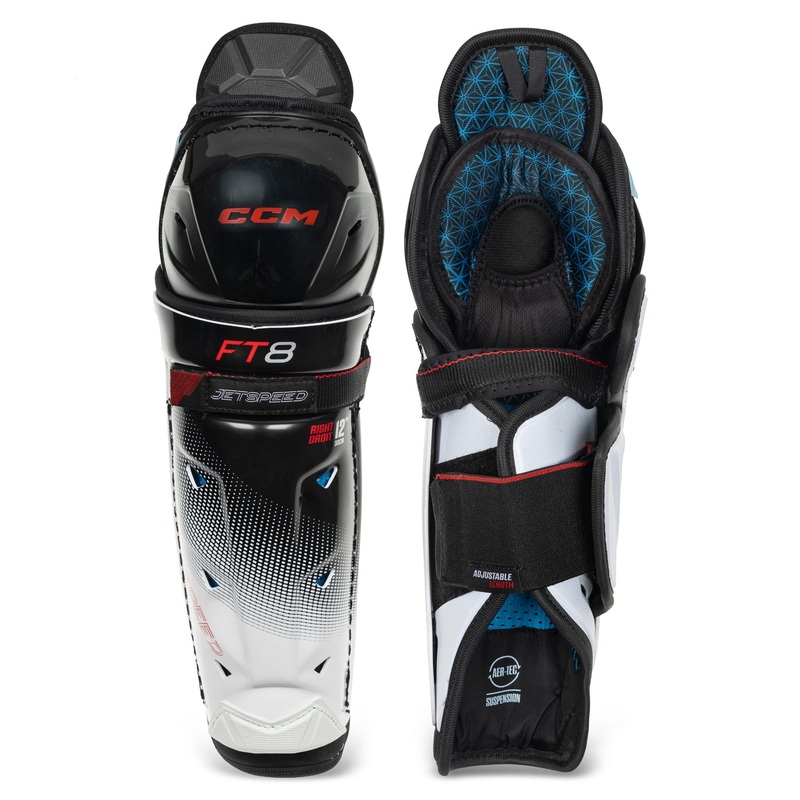 CCM Jetspeed FT8 Junior Hockey Shin Guards