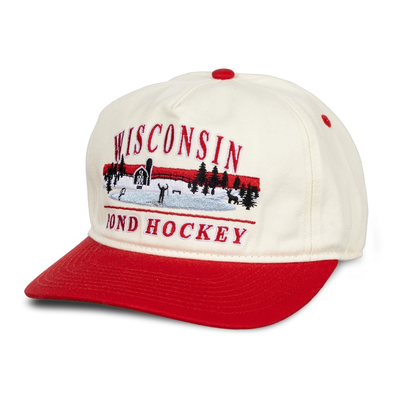 Celly Hockey Wisconsin Pond Hockey Snapback Hat – Cream