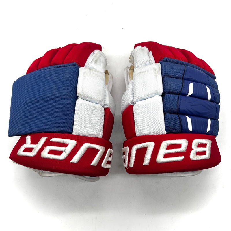 Bauer Pro Series – Used NHL Pro Stock Glove – Joel Armia (Blue/Red/White) #2