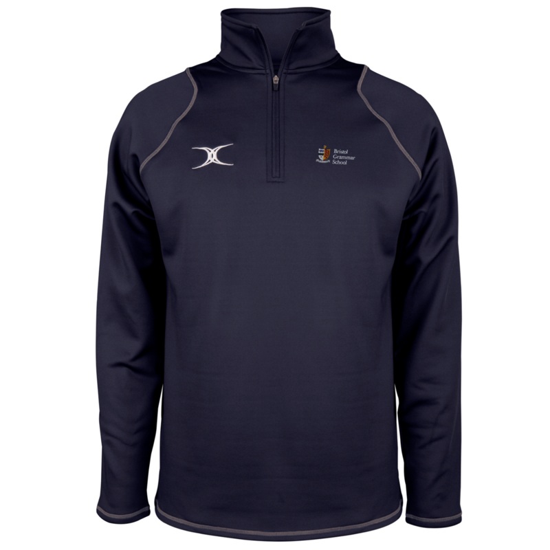 Bristol Grammar School  Junior’s Dark Navy Quest Mens 1/4 Zip Fleece