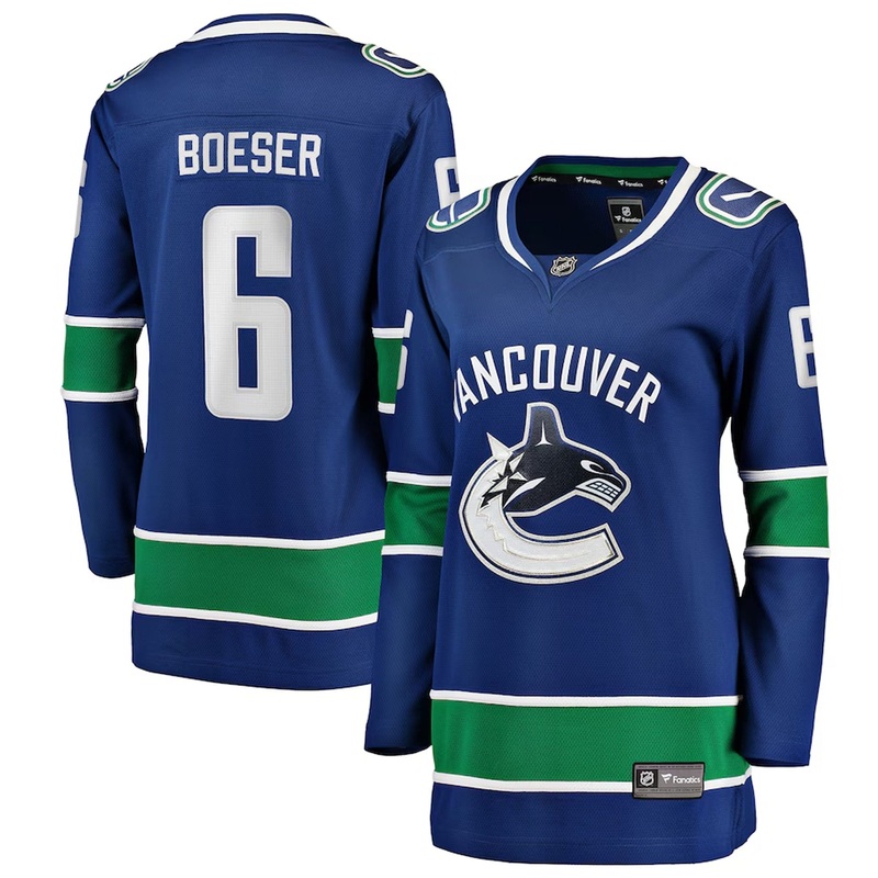 Fanatics Breakaway Womens Home Jersey – Vancouver Canucks Royal Orca – Brock Boeser