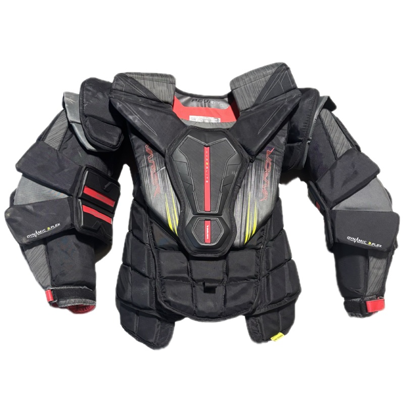Bauer Vapor Hyperlite 2 – Used Pro Stock Goalie Chest Protector (Black/Red)