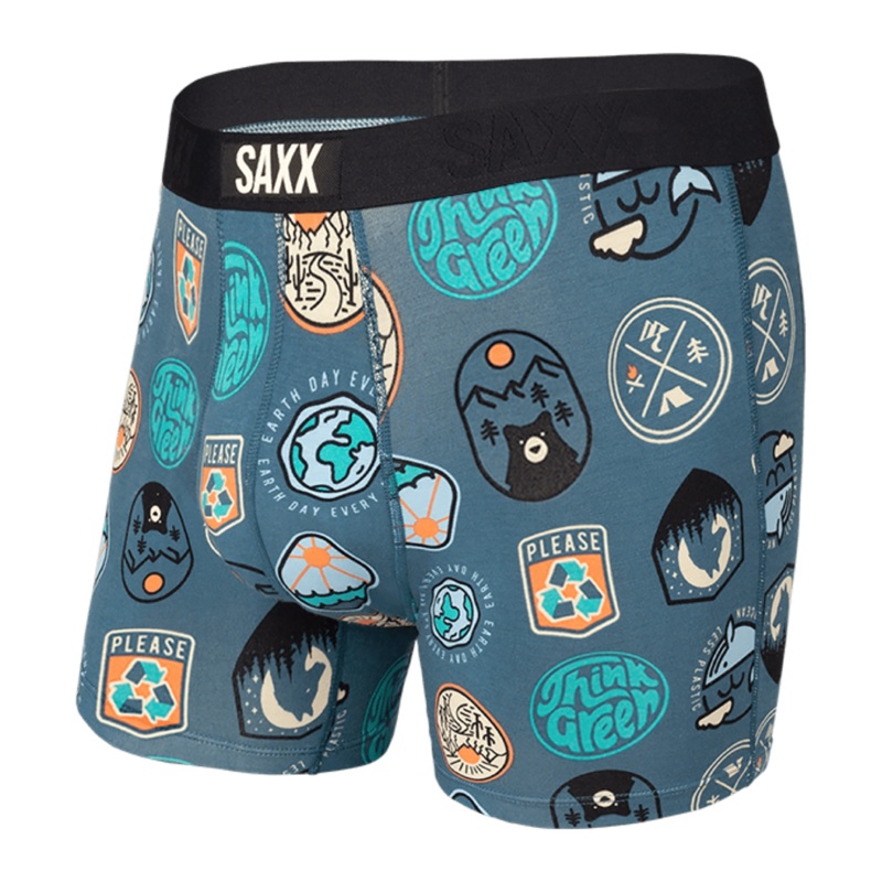 Saxx Vibe Boxers – Navy Everyday is Earthday