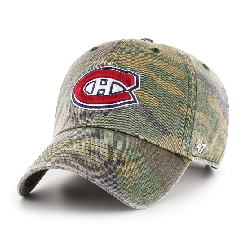 47 Brand NHL Camo Clean Up Adjustable Hat – Montreal Canadians