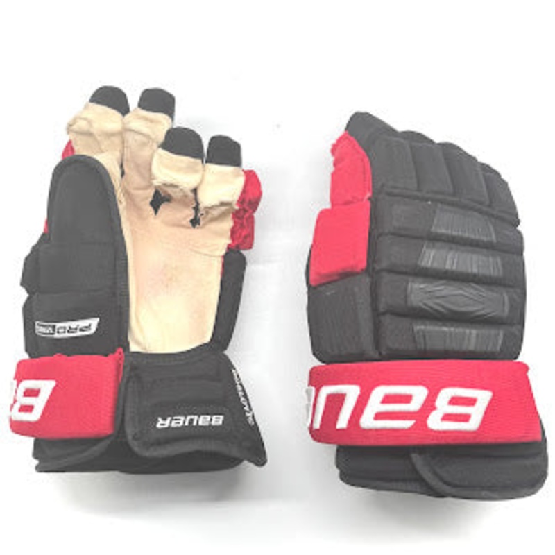 Bauer Pro Series – Used NHL Pro Stock Glove – Jack Roslovic (Black/Red)