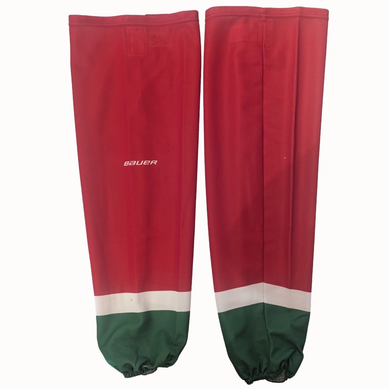 Bauer – Used Hockey Socks (Red/Green/White)
