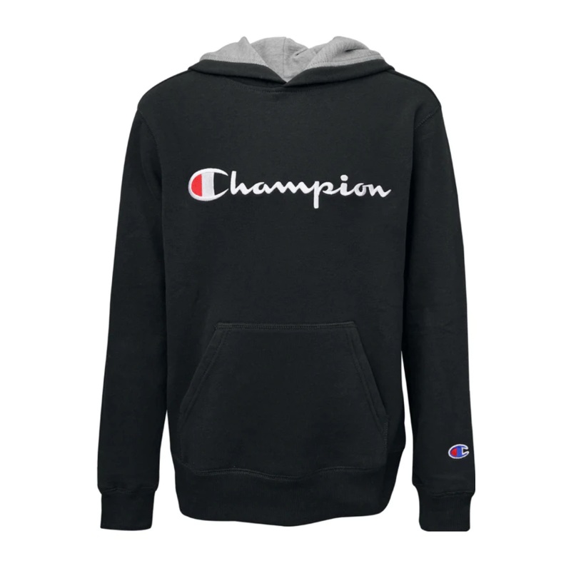 Embroidered Script Hoodie|BLACK|SORAN|S|M|L|XL