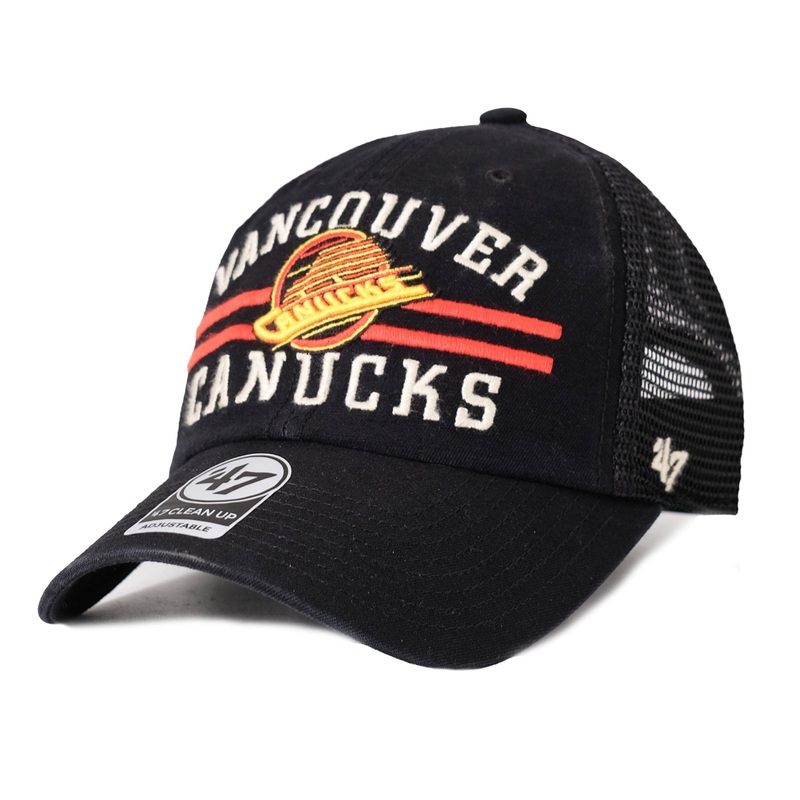 Vancouver Canucks Third – 47 Brand NHL Clean Up Highpoint Adjustable Hat – Black OSFM