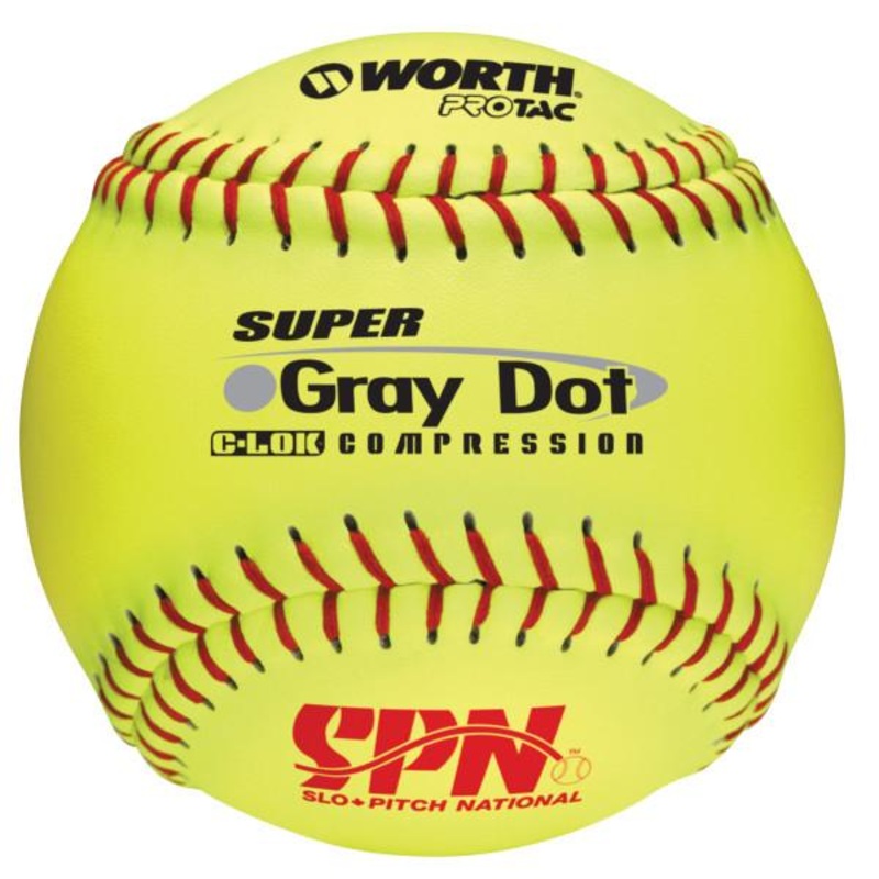 12 Grey Dot Optic Softball|12″|DOZEN