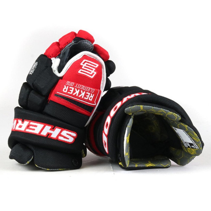 11 Sherwood Rekker RE 1 Black/Red/White Gloves