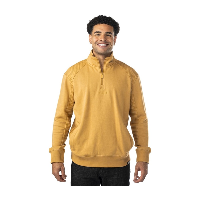 Bauer Sweat Quilted 1/4 Zip Sr Caramel