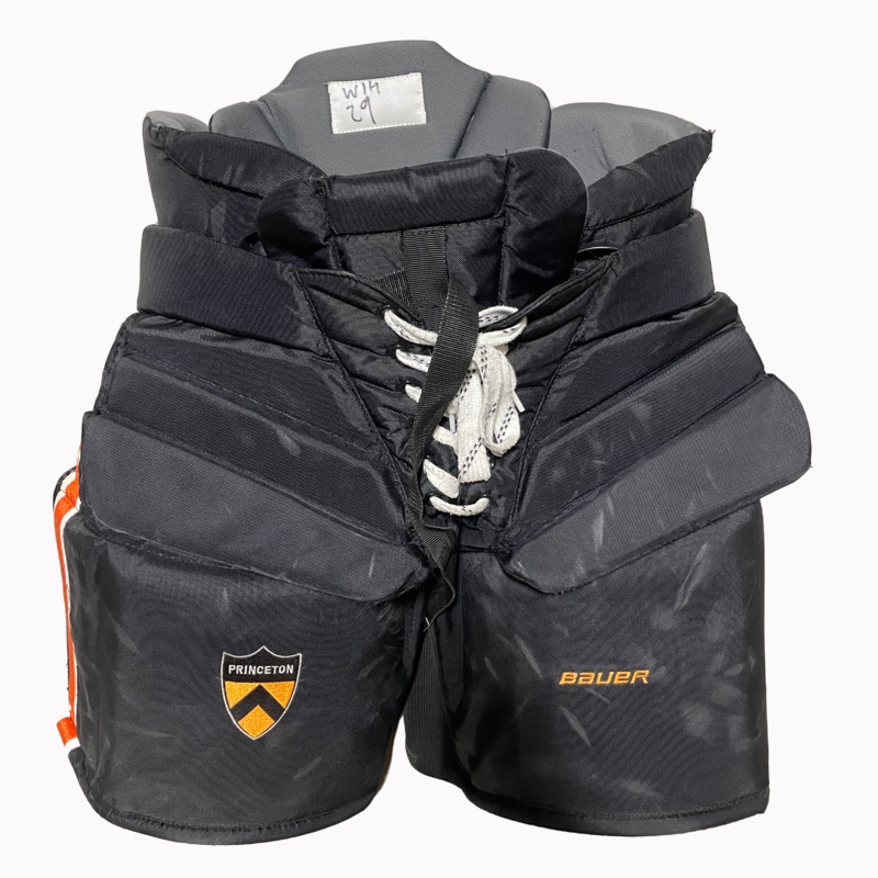 Bauer – Used Women’s Pro Stock Goalie Pants (Black/Orange)