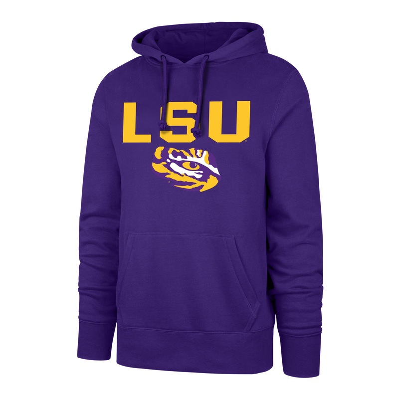 47 Brand Louisiana State Tigers Imprint Headline Hoodie