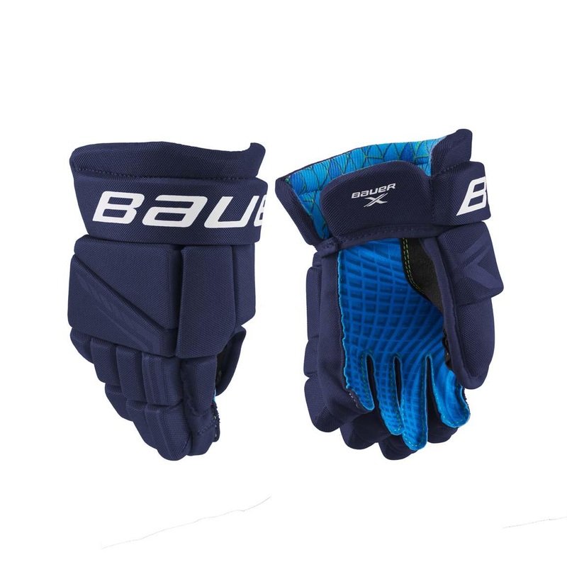 X Hockey Glove – Youth|8|9|Red|Navy|Black/White