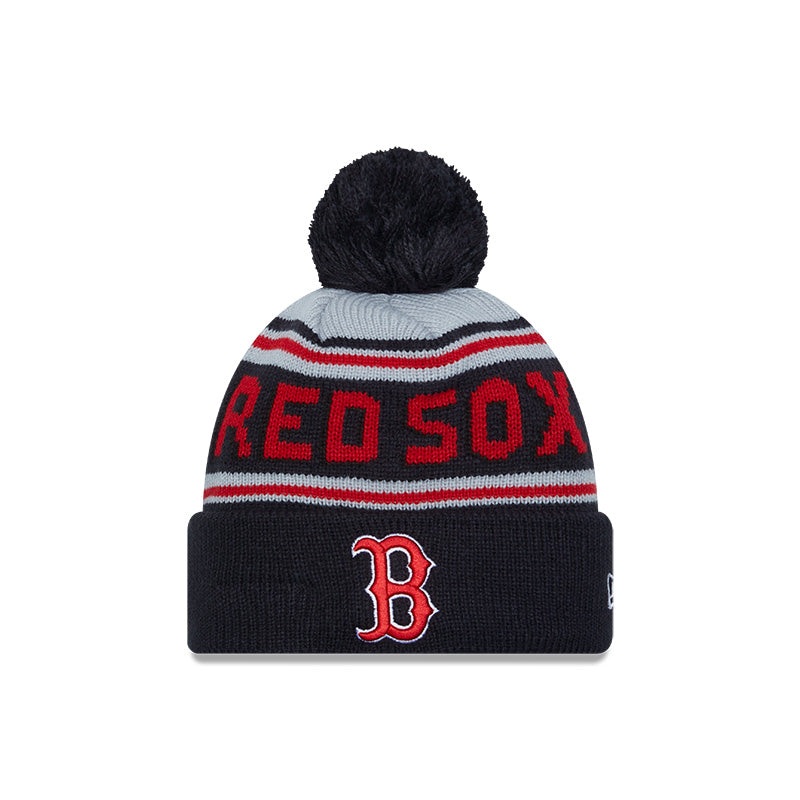New Era Boston Red Sox Cuffed Knit Hat with Pom
