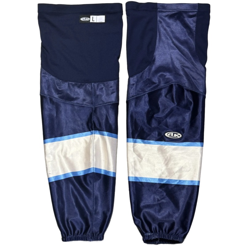 Used – ECHL Athletic Knit Socks (Navy/Cream/Blue)