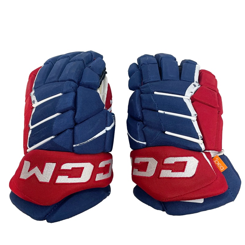 CCM HGJS – Used NHL Pro Stock Hockey Glove – Montreal Canadiens (Blue/White/Red)