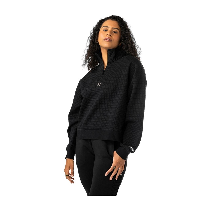 Bauer Sweat Quilted 1/4 Zip Womens Black