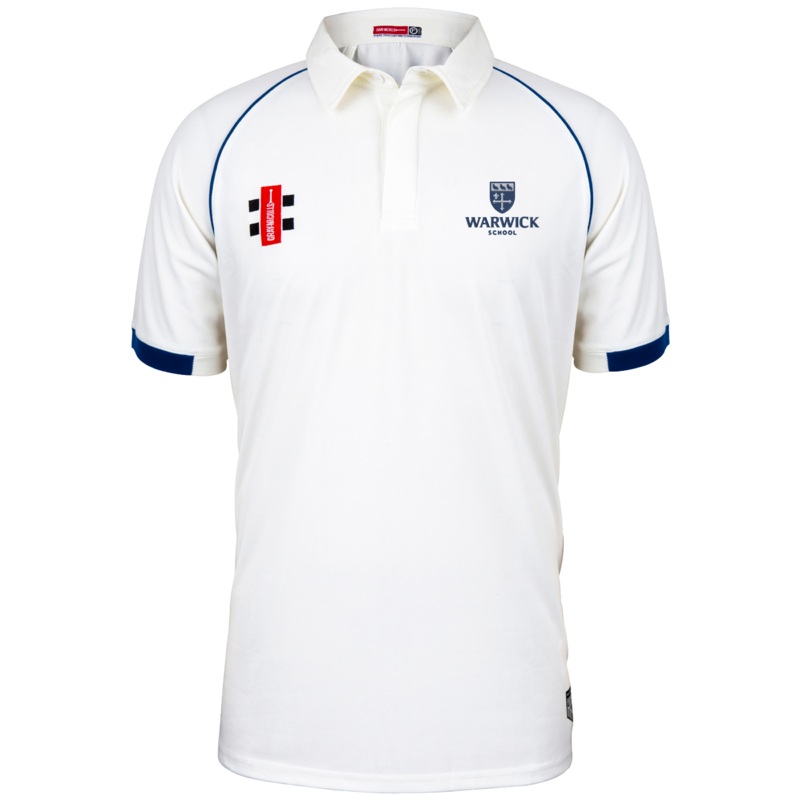 Warwick School Junior’s Ivory / Navy Matrix V2 S/S Shirt