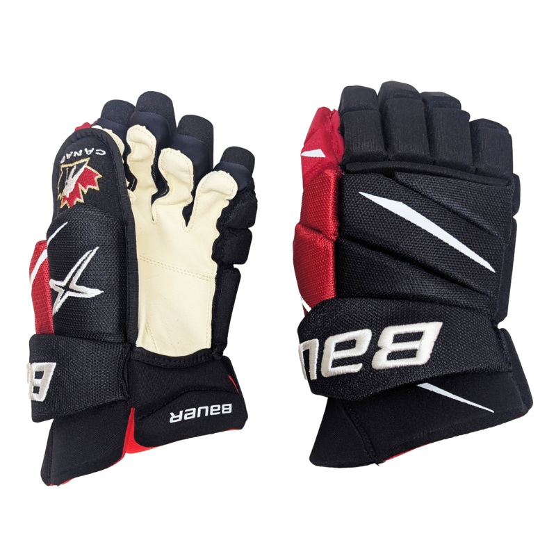 Bauer Vapor 2X Pro – Team Canada Pro Stock Hockey Gloves (Black/Red/White)