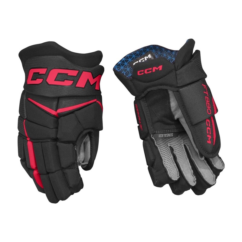 CCM Glove Jetspeed FT880 Jr Black/Red