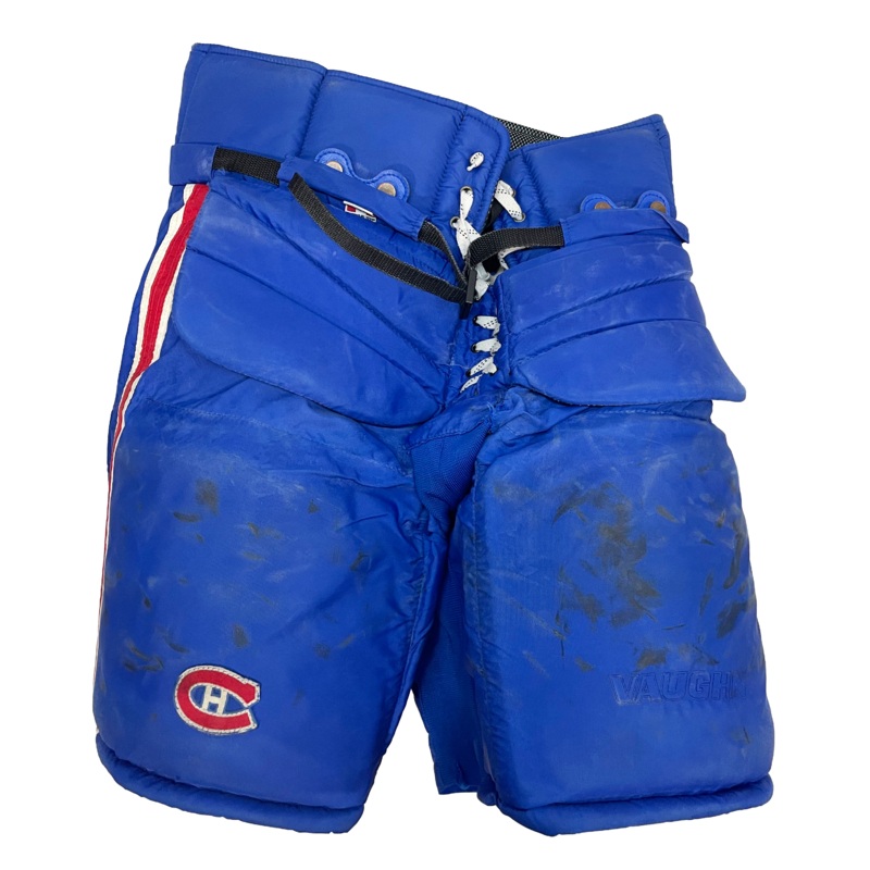 Vaughn Custom – Used NHL Pro Stock Goalie Pants – Montreal Canadiens (Blue/White/Red)