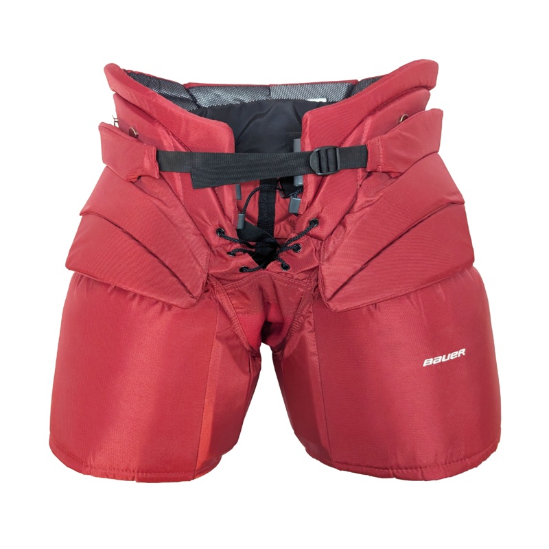 Bauer – NCAA Pro Stock Hockey Goalie Pant  (Crimson/Black/White)