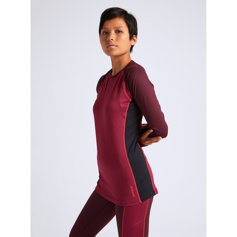MIDWEIGHT X BASE LAYER CREW|TRUE BLACK|PORT ROYAL/SPICED PLUM|XS|S|L
