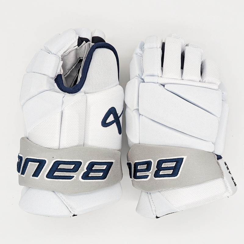 Bauer Vapor Hyperlite – NCAA Pro Stock Glove (White/Navy) – Intermediate