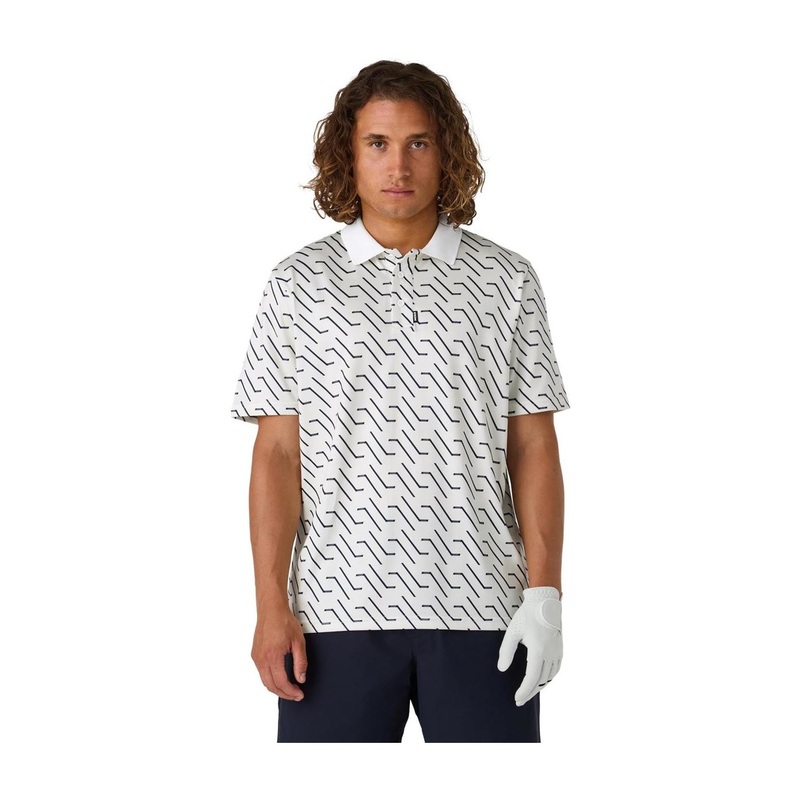 CCM Golfpique Printed Sr Blanc De Blanc